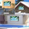 Coconut Tree Outdoor TV Cover 40 to 43 inch Tropical Beach Sky Sea Summer Scenery Waterproof Weatherproof TV Covers for Outside with Zipper Remote Control Pocket Outdoor Flat Screen Protectors view 4