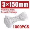 500/1000PCS Nylon Cable Tie Adjustable Self - Locking Cord Tie Straps In Black(1.8x150 (1000pcs)) view 2