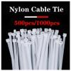 500/1000PCS Nylon Cable Tie Adjustable Self - Locking Cord Tie Straps In Black(1.8x150 (1000pcs)) view 3