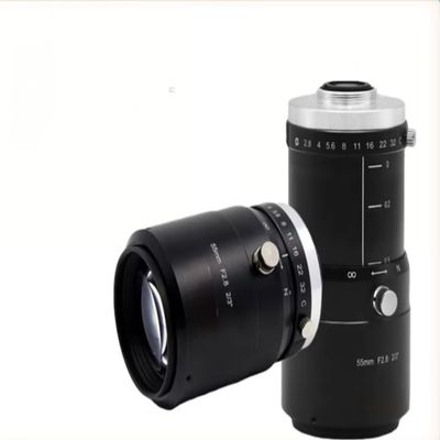 55mm Fixed Focus Industrial Lens C Mount 2/3'' F2.8