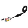 1.8m/5.9ft HD Male to 3-RCA Video Audio AV Cable Connector Adapter Transmitter for Game Player, HDTV, DVD Accessory view 1