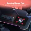 2 Pack Gaming Mouse Pad Computer Keyboard Pad for Esports Pros/Gamer/Computers Laptop Desk/Home Office Accessories Mat with Stitched Edges and Non-Slip Rubber Base Extended Desktop Protector Pad view 3