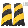 2 Pack Speed Bumps for Driveway - Rubber Speed Bumps,Heavy Duty Driveway Ramps for The Curb,39.4"11.8"2.4",for Roads,Lots,and Private Driveways view 1