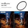 ARTCISE 77mm Star Filter 6 Point Cross Screen Lens Filter for DSLR Camera, Starburst Effect Filter for Night Photography, Light Streaks, Cityscapes & Holiday Lights (40.5mm) view 4