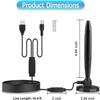 TV Antenna Indoor Antenna for Smart TV for Long Range Reception and All Smart TVs HD Digital Antenna with Amplifier Signal Booster for Local Channels Supports 4K 1080p-2025 Upgrade(Black) view 2