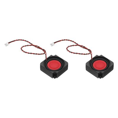 PATIKIL 2 Watt 8 Ohm Mini Speaker, 2PCS Full-Range Mobile Portable Advertising Machine Micro Loudspeaker Connector for Small Electronic Project, Black Red