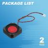 PATIKIL 2 Watt 8 Ohm Mini Speaker, 2PCS Full-Range Mobile Portable Advertising Machine Micro Loudspeaker Connector for Small Electronic Project, Black Red view 3