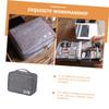 BRIGHTFUFU Portable Electronics Accessories Organizer Bag Large Gray Digital Storage Case Scratch-resistant Travel Charger Pouch Featuring Reliable Closure for Cable and Gadget Protection view 2