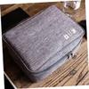 BRIGHTFUFU Portable Electronics Accessories Organizer Bag Large Gray Digital Storage Case Scratch-resistant Travel Charger Pouch Featuring Reliable Closure for Cable and Gadget Protection view 3