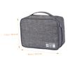 BRIGHTFUFU Portable Electronics Accessories Organizer Bag Large Gray Digital Storage Case Scratch-resistant Travel Charger Pouch Featuring Reliable Closure for Cable and Gadget Protection view 4