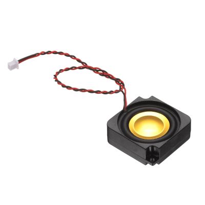 PATIKIL 3 Watt 4 Ohm Mini Speaker, 1PCS Full-Range Mobile Portable Advertising Machine Micro Loudspeaker Connector for Small Electronic Projects, Black Gold