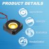 PATIKIL 3 Watt 4 Ohm Mini Speaker, 1PCS Full-Range Mobile Portable Advertising Machine Micro Loudspeaker Connector for Small Electronic Projects, Black Gold view 4