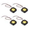 PATIKIL 3 Watt 4 Ohm Mini Speaker, 2PCS Full-Range Mobile Portable Advertising Machine Micro Loudspeaker Connector for Small Electronic Project, Black Gold view 1