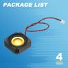 PATIKIL 3 Watt 4 Ohm Mini Speaker, 2PCS Full-Range Mobile Portable Advertising Machine Micro Loudspeaker Connector for Small Electronic Project, Black Gold view 3