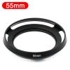 37 39 40.5 43 46 49 52 55 58 62 67 72 77 82mm Metal Tilted Vented Lens Hood for Leica for Sony Camera Excellent(55) view 2