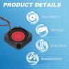 PATIKIL 2 Watt 8 Ohm Mini Speaker, 1PCS Full-Range Mobile Portable Advertising Machine Micro Loudspeaker Connector for Small Electronic Project, Black Red view 4