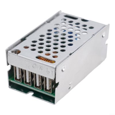 DC-DC Step-Down Power Converter Module 9-36V to 5.2V 5A 25W Power Regulator with Synchronous Rectification 4 USB Fast Charge Ports Reverse and Short Circuit Protection for Equipment Use