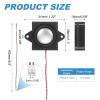PATIKIL 3 Watt 4 Ohm Mini Speaker, 1PCS Full-Range Mobile Portable Advertising Machine Micro Loudspeaker Connectors for Small Electronic Projects, Black Silver view 2