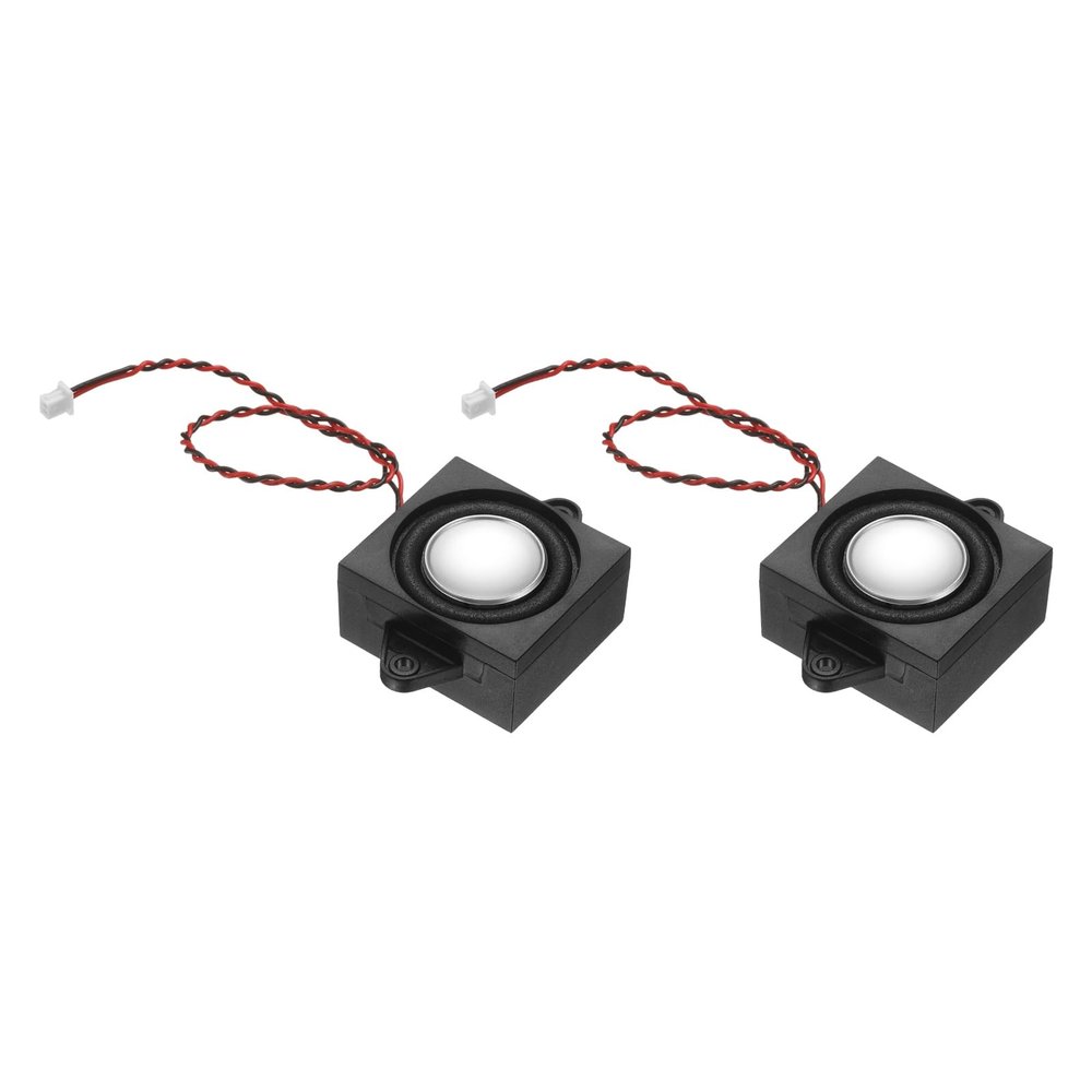 PATIKIL 3 Watt 4 Ohm Mini Speaker, 2PCS Full-Range Mobile Portable Advertising Machine Micro Loudspeaker Connector for Small Electronic Projects, Black Silver