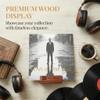 bzmncv Now Playing Laser Engraved Vinyl Record Stand | Wooden Vinyl Record Holder Display | Wood Records Storage Stands for Albums & Turntables Gifts | Now Spinning Vinyl Accessories Rack view 2