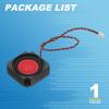 PATIKIL 2 Watt 8 Ohm Mini Speaker, 1PCS Full-Range Mobile Portable Advertising Machine Micro Loudspeaker Connector for Small Electronic Projects, Black Red view 3