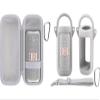 co2CREA Bundle for JBL Grip  Hard Travel Carrying Case + Silicone Protective Cover with Shoulder Strap & Carabiner (White) view 1