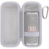 co2CREA Bundle for JBL Grip  Hard Travel Carrying Case + Silicone Protective Cover with Shoulder Strap & Carabiner (White) view 2