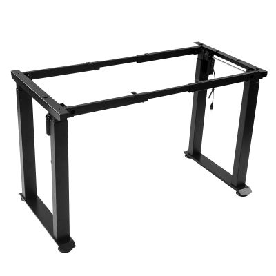 4-Leg Smart Standing Desk Frame with Dual Motor & LED Display, 220lbs Load Height Adjustable 28-48 inches Heavy Duty Desk Rack Base with Memory Settings for Home Office, Black Frame Only