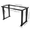 4-Leg Smart Standing Desk Frame with Dual Motor & LED Display, 220lbs Load Height Adjustable 28-48 inches Heavy Duty Desk Rack Base with Memory Settings for Home Office, Black Frame Only view 4