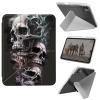 Case for iPad Air 11-inch (M3 2025 / M2 2024) & iPad Pro 11 inch(1st/2nd/3rd/4th),Shockproof Clear with Pencil Holder Folding Y Shape Stand Case for iPad Air 4th/5th Gen,Skull/Black view 1