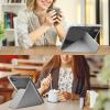 Case for iPad Air 11-inch (M3 2025 / M2 2024) & iPad Pro 11 inch(1st/2nd/3rd/4th),Shockproof Clear with Pencil Holder Folding Y Shape Stand Case for iPad Air 4th/5th Gen,Skull/Black view 2