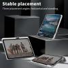 Case for iPad Air 11-inch (M3 2025 / M2 2024) & iPad Pro 11 inch(1st/2nd/3rd/4th),Shockproof Clear with Pencil Holder Folding Y Shape Stand Case for iPad Air 4th/5th Gen,Skull/Black view 4