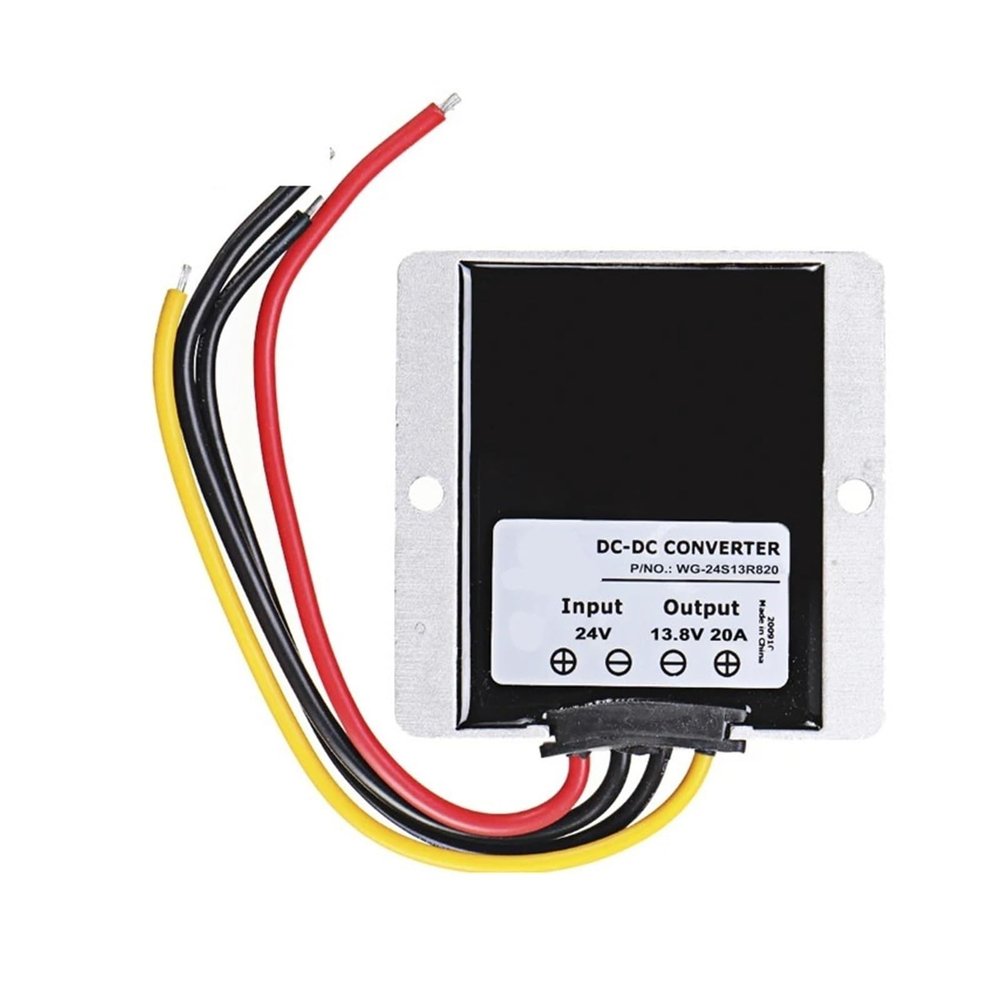 Reducer Converter Waterproof Buck DC 24V Step-Down to 12V 13.8V 10A 15A 20A Buck Transformer Water-proof DC/DC Voltage Converter Regulator(10A,DC24V_DC12V)