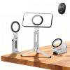 ALRLORO 360Rotating for MagSafe Tripod Mount, Adjustable Aluminum Magnetic Foldable Cell Phone Stand Fits Vlog, Gym, Travel Essentials Accessories view 1