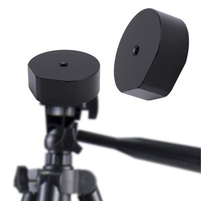 Serounder Satellite Tripod Mount Adapter, Universal Aluminum Alloy 1/4 Inch Threaded Tripod Adapter with Adjustable Pole Clamp, for Rectangular Dish (Black)