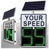 speed detector,radar detector,Radar Speed Sign Solar,Led Speed Display Sign,For Road,Street Traffic Safety Signage, 24"X35",White view 1
