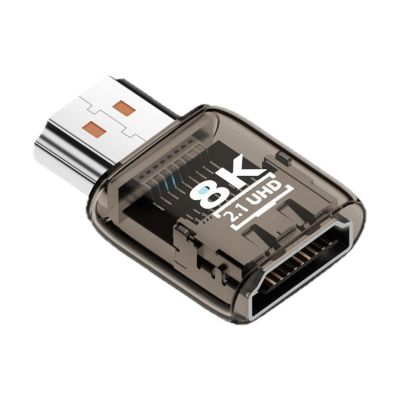 Converter for Monitor, Lightweight, Black, Transparent, Bidirectional Video Converter, Audio Video Adapter, Compact and Portable Design, for Audio Computer Laptop