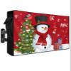 Christmas Snowman Outdoor TV Cover 30 to 32 inch Red Winter Snowman Pine Tree Bird Xmas Box Waterproof Weatherproof TV Covers for Outside with Zipper and Pocket Outdoor Flat Screen Protectors view 1
