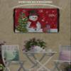 Christmas Snowman Outdoor TV Cover 30 to 32 inch Red Winter Snowman Pine Tree Bird Xmas Box Waterproof Weatherproof TV Covers for Outside with Zipper and Pocket Outdoor Flat Screen Protectors view 2