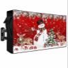 Christmas Snowman Outdoor TV Cover 70 to 75 inch Pine Tree Leaf Deer Xmas Balls Snow Red Waterproof Weatherproof TV Covers for Outside with Zipper and Pocket Outdoor Flat Screen Protectors view 1