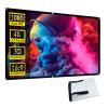 60-300 Inch Outdoor Foldable Portable Projector Screen, 16:9 1080P 4K HD Wind-Resistant Canvas Washable Wrinkle-Free 2-Sided Home Theater Movie Screen(72in) view 1