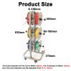 4/6 Axle Reel Holder/Dispenser,Wire Spool Rack with Brake Wheels,Electrical Wire Spool Holder Cart,Independent Bearing for Industrial(6 reel) view 2