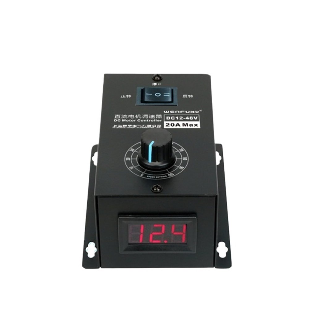 1200W 12V-48V 20A Motor Governor Adjust Speed Forward and Reverse Switch Electrodeless Variable Universal PWM Output
