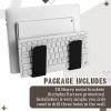 Relaxweex Universal Metal Wall Mount, Laptop Keyboard Shelf 7.87 x 4.72 x 3.35 Inches with 8 EVA Pads, Holder for Tablet, Router, Modem, Cable Box, Gaming Console (Black) view 3