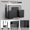 Relaxweex Universal Metal Wall Mount, Laptop Keyboard Shelf 7.87 x 4.72 x 3.35 Inches with 8 EVA Pads, Holder for Tablet, Router, Modem, Cable Box, Gaming Console (Black) view 4