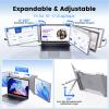 15'' Laptop Screen Extender, 1080P FHD Ultra-Thin Portable Monitor for 15"-17" Laptop with USB-C/HDMI Port, Plug and Play, for Mac/Windows/Android, Triple Screen Ideal for Remote Work & Multitasking view 3