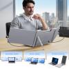 15'' Laptop Screen Extender, 1080P FHD Ultra-Thin Portable Monitor for 15"-17" Laptop with USB-C/HDMI Port, Plug and Play, for Mac/Windows/Android, Triple Screen Ideal for Remote Work & Multitasking view 4