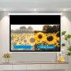 60/72/84 inch Manual Pull Down Projector Screen, 4:3 4K 1080 HD Wall/Ceiling Mounted Auto-Locking Movie Screen for Family Home Office Theater(72 in) view 2