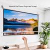 60/72/84 inch Manual Pull Down Projector Screen, 4:3 4K 1080 HD Wall/Ceiling Mounted Auto-Locking Movie Screen for Family Home Office Theater(72 in) view 3