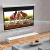 60/72/84 inch Manual Pull Down Projector Screen, 4:3 4K 1080 HD Wall/Ceiling Mounted Auto-Locking Movie Screen for Family Home Office Theater(72 in) view 4